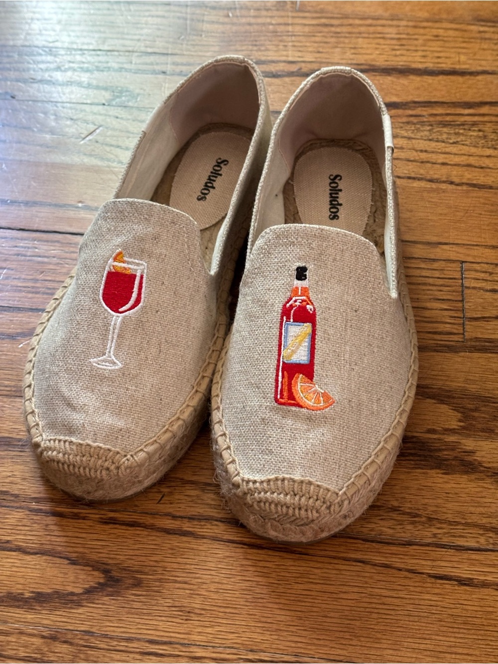 Soludos Tan Canvas “The Spritz” Smoking Espadrilles